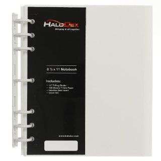 7 Ring Notebook by HaloDex, White, 8.5 x 11, 1" Rings  Graph Paper Pads 