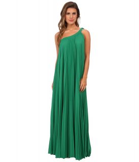 BCBGMAXAZRIA Abee Woven Evening Dress Womens Dress (Green)
