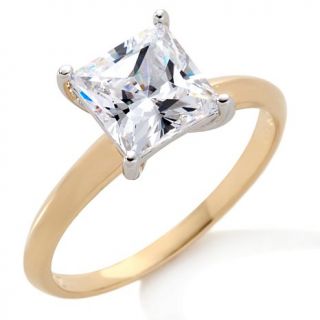 Absolute Princess Cut Knife Edge Solitaire Ring   3ct
