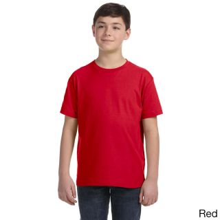 Lat Youth Fine Jersey T shirt Red Size M (10 12)