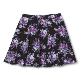 Juniors Printed Skirt   Black/Purple M