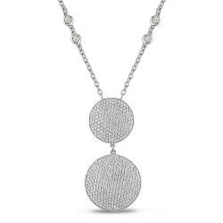 Miadora 18k White Gold 2 4/5ct TDW Diamond Necklace (G H, SI1 SI2) Miadora One of a Kind Necklaces