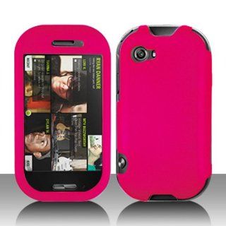 Sharp Kin 2 "PDA" Cell Phone Rubber Feel Hot Pink Protective Case Faceplate Cover Cell Phones & Accessories