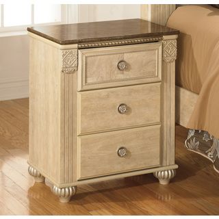 Signature Design By Ashley Signature Designs By Ashley Saveaha Light Beige 3 drawer Nightstand Beige Size 3 drawer