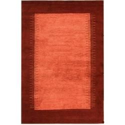 Hand knotted Gabeh Solo Rose Wool Rug (3' x 5') Safavieh 3x5   4x6 Rugs