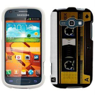 Samsung Galaxy Ring Retro Gold and Black Cassette Tape Case Cell Phones & Accessories