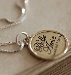 personalised 'beautiful friend' necklace by oh so cherished