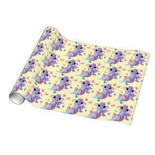 Cute Baby Dragon Wrapping Paper