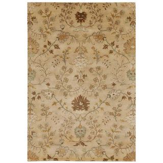 Hand tufted Beige/ Brown Floral Wool Area Rug (36 X 56)