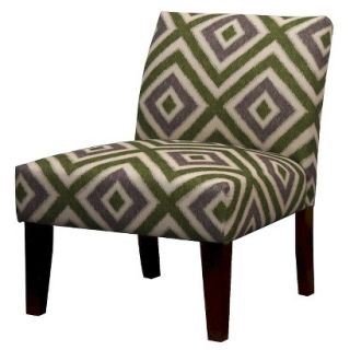 Skyline Upholstered Chair Avington Upholstered Slipper Chair   Gray/Green