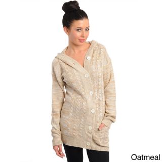 Stanzino Stanzino Womens Hooded Knit Sweater Beige Size M (8  10)