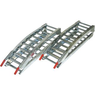 West Folding Arched Hybrid Ramp Set— 1,400-Lb. Capacity, 7ft.L, Model# 1224  Arched Ramps