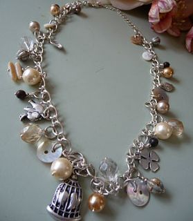 pearl charm necklace by shy violet interiors