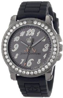Juicy Couture Women's 1900794 Pedigree Black Jelly Strap Watch Watches