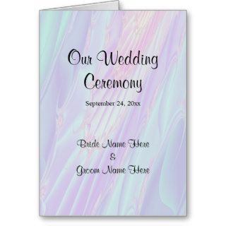 Wedding Program, Seashell Style Pattern. Greeting Card