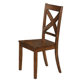 Lawson Rustic Brown X back Wood Dining Chair (set Of 2)