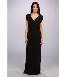 LAmade Slub Maxi Wrap Dress Womens Dress (Black)
