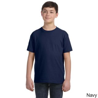 Lat Youth Fine Jersey T shirt Navy Size M (10 12)