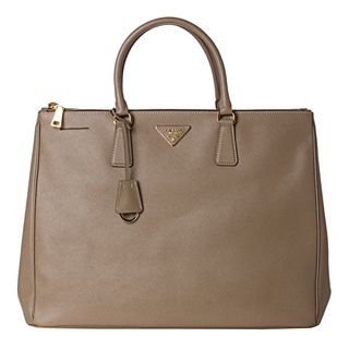 Prada Beige Saffiano Leather Top handle Tote Bag Prada Designer Handbags