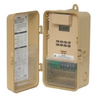 Tork DG100   7 Day Multi Purpose Digital Time Switch   Noryl NEMA 3R Raintight Plastic Case   1 Channel   SPDT   20 Amps   120 VAC   Wall Timer Switches  