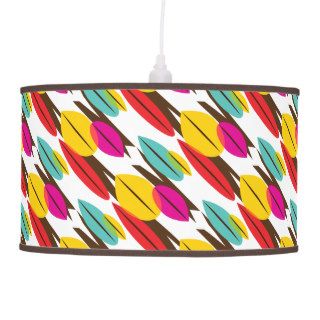 Leaf Abstract Retro Multicolored Pattern Lamps