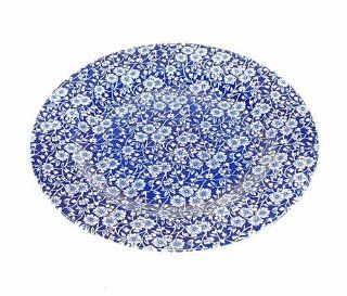 Queen's China Blue Calico 12 Inch Charger Plate Kitchen & Dining