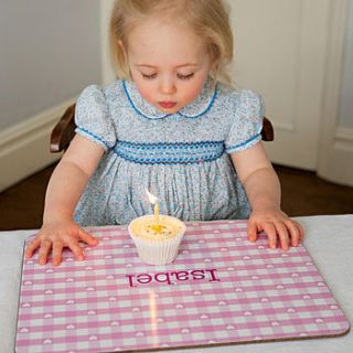 personalised children's placemats by scarlett willow ltd