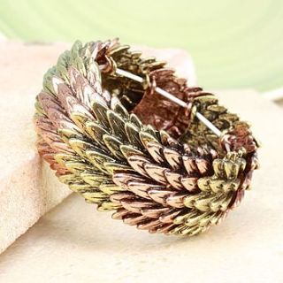 mixed metal feather bracelet by lisa angel