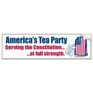 Tea Party Serving the Constitution Bumper Sticker