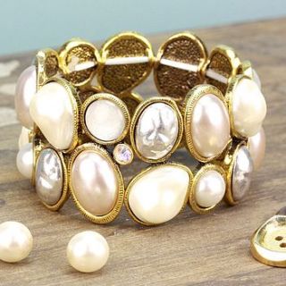 vintage pearl effect bracelet by lisa angel