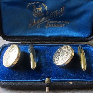 vintage goldtone expanda chain cufflinks by ava mae designs