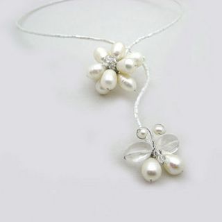 white pearl wraparound necklace by tigerlily jewellery