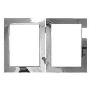 'Brite' hinged duo in solid fine pewter by Empire Silver   4x6 Camera & Photo