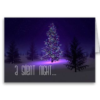 A Silent Night Christmas Gathering Invitations Cards