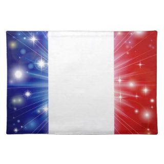 French flag background place mat