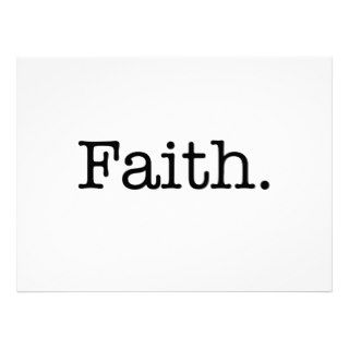 Black And White Faith Inspirational Quote Template Announcement