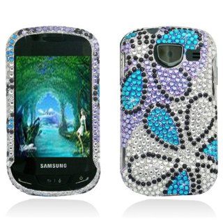 Eagle Cell PDSAMU380F370 RingBling Brilliant Diamond Case for Samsung Brightside U380   Retail Packaging   Black/Siver Zebra Cell Phones & Accessories