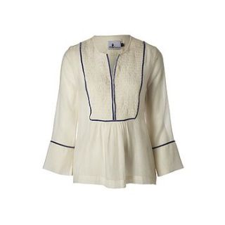 aimée smocked blouse by silk & sawdust