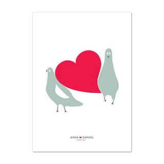 personalised heart animal print by spann & willis
