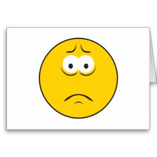 Sad Frowning Smiley Face Greeting Card