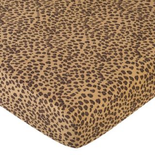 Sweet Jojo Designs Cheetah Fitted Crib Sheet   P