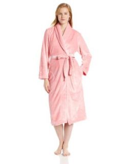 Dearfoams Women's Lux Shawl Wrap Robe Womens Fleece Robes