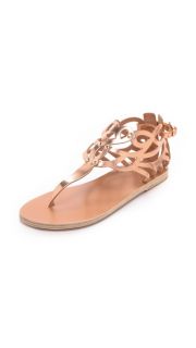 Ancient Greek Sandals Medea Metallic Flat Sandals