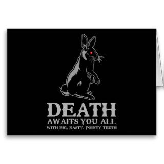 Death awaits you all   killer rabbit holy grail card