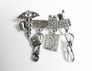 Danecraft Silver   Plated Medical Health Care Pin Brooch Brooches And Pins Jewelry