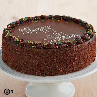 Personalizable 10" Three Layer Chocolate Birthday Cake  Grocery & Gourmet Food