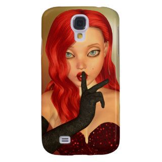 Redhead Cartoon Lady   Galaxy S4 Case