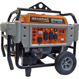 Generac® XP6500E Portable Generator — 8125 Surge Watts, 6500 Rated Watts, Electric Start, Model# 5934  Portable Generators
