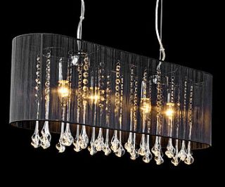 shaded long pendant chandelier by made with love designs ltd