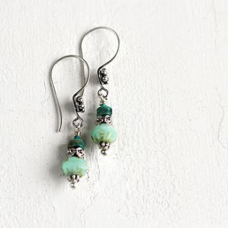 gemstone and sterling silver earrings by artique boutique